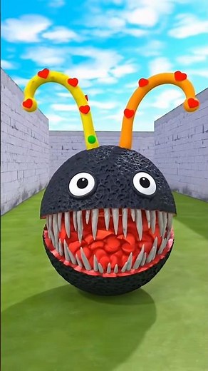 Monster Pac-Man Hides in the Tall Grass… 😳🌾🤖 #gaming #animation