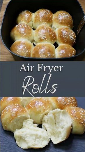 Soft and fluffy Air Fryer Dinner Rolls! Easy Recipe! #bakingbread #bakingrecipes #bakingforbeginners
