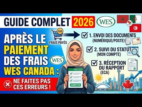 WES CANADA 2026 Téléverser les documents 📄 طريقة رفع الوثائق