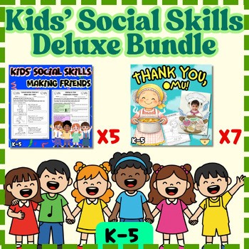 Kids’ Social Skills Bundle | Picture Book Activities for K-G5| Morning Work K-5