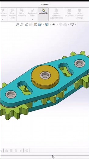 SPUR GEAR LINK ASSEMBLY DESIGN FULL TUTORIAL IN SOLIDWORKS | PART ASSEMBLY IN SOLIDWORKS SPUR GEAR