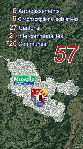 Département de la Moselle 57 🇨🇵 - #france #education #map