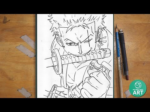 How to Draw Roronoa Zoro – One Piece Step-by-Step Tutorial 🗡️