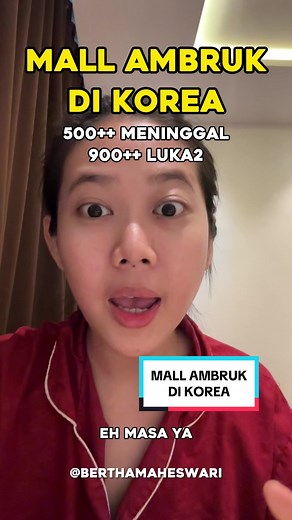 Namanya Mall Sampoong (삼풍백화점), ambruk pas tahun 1995. Ini kasusnya sempet viral bgt sampe dibuat filmnya. Tadinya mau dibangun Apartment namanya Sampoong Land, oleh Wooseong Construction (우성건설). Tapi, karena ditengah perjalanan Ownernya Lee Jun (이준) minta dirubah jadi Mall dan Wooseong Construction tidak bisa, akhirnya dibatalkan kontraknya oleh Ownernya. Kronologinya kyk gini ▫️9 AM, staff notice ada retak di kolom 20 cm, retak di lantai 2 cm, dan merasakan getaran gedung yg sangat kencang, ser