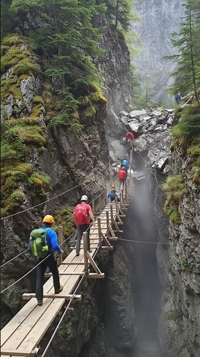 Extreme Hike Turns Deadly – Rockfall and Bridge Collapse! #RealLifeDisaster #DroneFootage