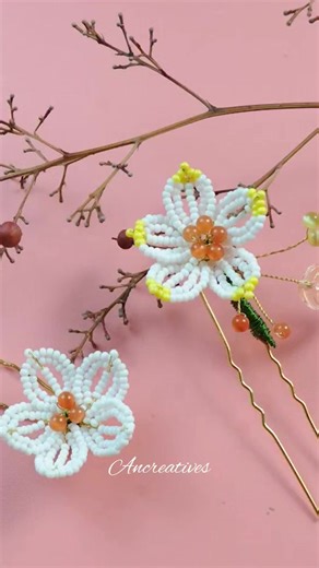 DIY Beaded Flower Hair Pin #diy #handmade #AmaZing | Art & Craft