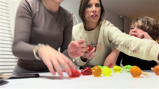 Ryker enjoys explosive jelly fruit fun at Walgreens!
