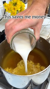 🧑‍🍳 How to clean frying oil! Add cornstarch and water to cooled oil, heat gently, then strain after it solidifies! #KitchenHacks #cooking #cookingathome #friedchicken #homecooking | Jeff & Lauren
