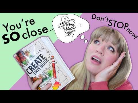 Trying to complete Create This Book 3 FUN art prompts to try!