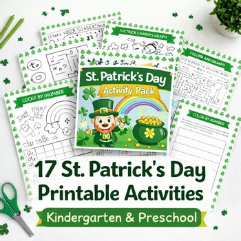 St. Patrick’s Day Printable Activities Bundle | 17 Preschool & Kindergarten Work