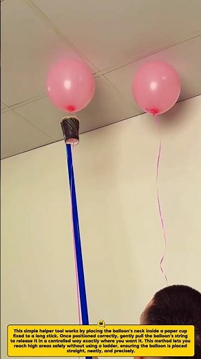 Quick Trick to Attach Balloons to Ceilings | Easy & Neat