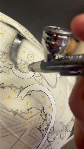 Creating Intricate Designs on a Helmet with Airbrushing