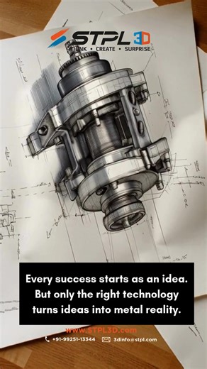 Every masterpiece begins with a single line. ✍️⚙️ At STPL 3D, we believe that your most complex ideas deserve a "metal reality." From the first sketch to the final print, the INSM 300 Metal 3D Printer provides the precision, strength, and technology to bring industrial-grade components to life. Don't just imagine it—build it. 🔗 www.stpl3d.com 📞 91-99251-13344 #STPL3D #Metal3DPrinting #AdditiveManufacturing #INSM300 #EngineeringExcellence #IndustrialDesign #3DPrintingIndia #Innovation #TechTren