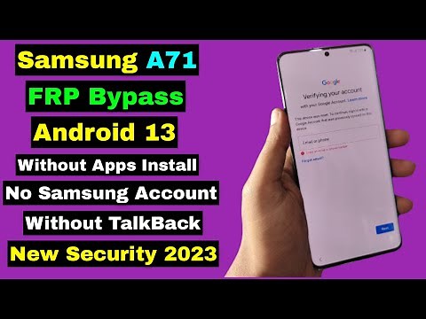 New 2023 ! Samsung A71 FRP Bypass Android 13 | Samsung A71 Bypass Google Account Lock | Without Apps