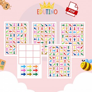 Arrow Matching Activity – Arrange Colorful Arrows by Pattern | 30 Task Cards   Large Template (PDF) - Etsy UK