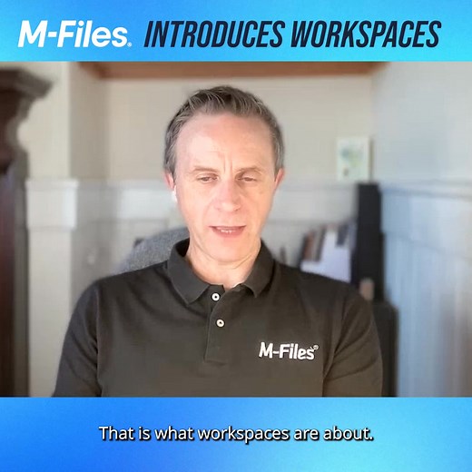 🔍 Discover How Workspaces Transforms Your Document Management Check out this quick video snippet featuring Tony Grout, M-Files Chief Product Officer, as he explains how Workspaces makes organizing, collaborating, and finding information easier than ever. 👉 Dive deeper in our blog and watch the full video: https://www.m-files.com/blog/articles/workspaces-overview/ 🎥 See why Workspaces is the future of smarter document management. 💬 What’s your biggest challenge when managing content across te