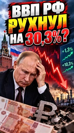 📉 Путин заявил: ВВП России рухнул на 30,3%! 😱