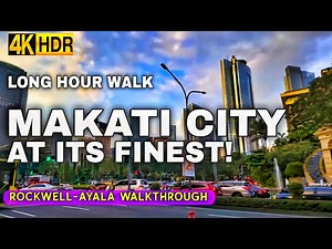 [4K HDR] Rockwell To Ayala Makati Long Walking Tour 2025 | Stunning City & Mall Tour Philippines 🇵🇭