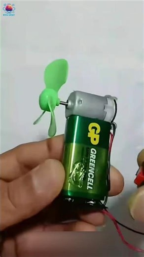 DIY Mini Fan From Battery | Super Easy Hack!#science#experiment#usa#florida#short