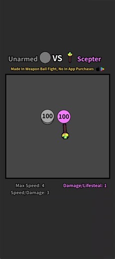 Unarmed Vs. Scepter. Will this go well? #weaponball
