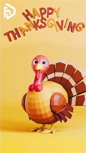 A Little Thanksgiving Fun | low-poly Animation