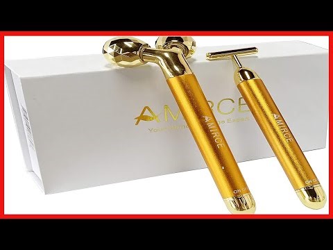 Face Massager Roller Golden 3D Roller Electric Facial Roller and T Shape Facial Roller Massager Kit