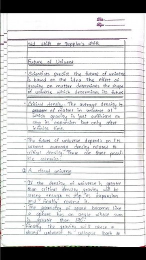Class 10/Science Chapter-16 The Universe #notes #chapter16 #science #class9 #atomic