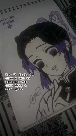 How it feel to draw a man as someone only draw a cute girl ￼