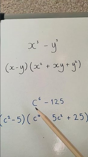 Difference of Two Cubes #calculation #maths #highschoolmath #education #math #gcse