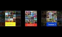 Mix of 3 videos from youtube : 3 Seasons from The Backyardigans (60 episodes at the same time)