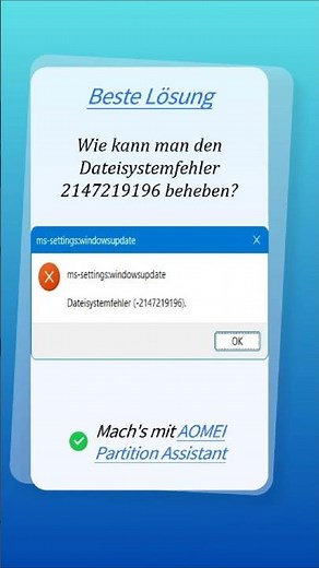 🛠️ Dateisystemfehler 2147219196 in Windows 10 – so behebst du ihn sofort!