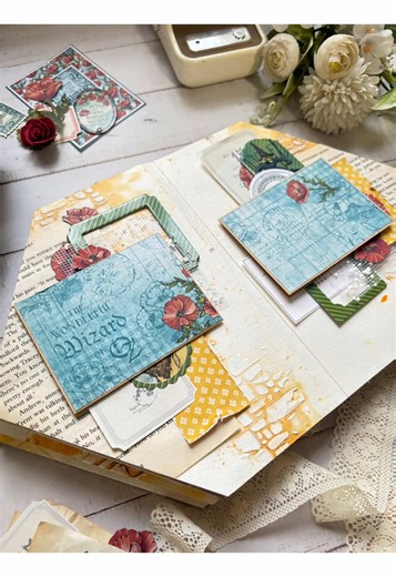We hope this magical mini album has you ready to pull out your paper stash and create something wildly wonderful this weekend! Be sure to follow along with @The Erudite Artist ‘s process and flip-through videos, and don’t forget to share your own projects with us by tagging @Graphic45 —we love seeing what you make! #CapCut #wizardofoz #Grimmerie #papercrafts
