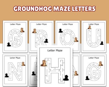 Groundhog Day Letter Maze Activity for Kids | Alphabet Puzzle Game | Preschool