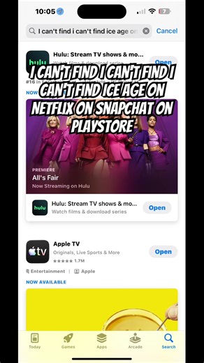 I can't Find I can't find I can't find ice age on Netflix on Snapchat on Playstore