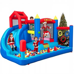 Bounce House for Big Kids, COCLUB Large Inflatable Bounce House with Blower, Water Slide, Climbing Wall, 10-in-1 Outside Inflables Para Niños, Bouncy Castle for Toddlers Ages 3-12