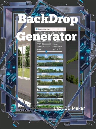 How to Easily Create Background in 3ds Max With Backdrop Generator. 3DS Max Autodesk and Corona Renderer Tutorial. 3D Modeling Tutorial Tips and Tricks. Contact me if you want to learn how to make Realistic 3d Scene. 🧑‍🎓Learn: -Interior and exterior design. -3D Modeling and texturing. -Architecture and building modeling. -3ds Max Tips and Tricks -How to speed up your Workflow 👍Follow me to get more Contents 😁 📱 Instagram: Lazy 3D Maker 📸 Facebook: Lazy 3d maker 📺 Youtube: Lazy 3D Maker ✈️
