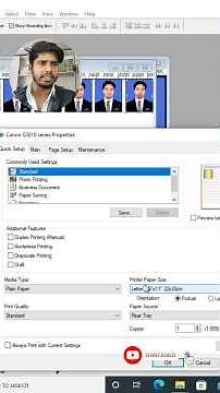How to print Passport Size 6 Photo on A4 paper in Canon G3010 😱 | Full Setting 2026 ✅ #canon