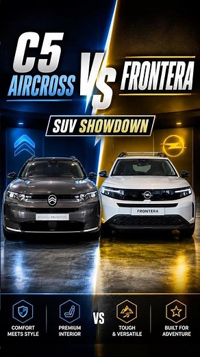 Citroën C5 Aircross vs Opel Frontera SUV Showdown 🔥 #C5Aircross #OpelFrontera #Shorts