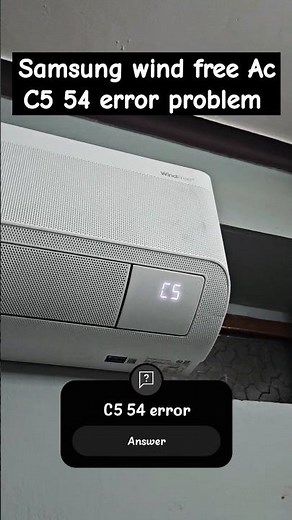 Samsung Wind Free AC C5 54 error issue #samsung #windfree #airconditioner #acinstallation