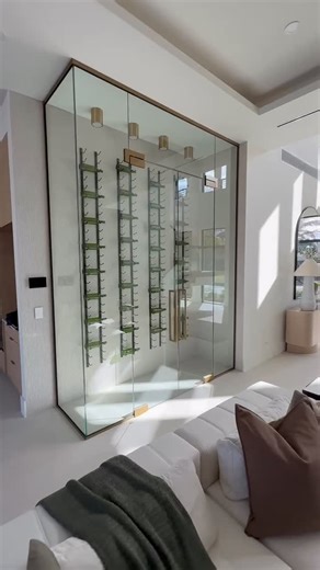 Florida State Glass and Mirror on Instagram: "Wine room magic🍇Another masterpiece in the books✨ This wine room is everything🍷⁣ .⁣ .⁣ .⁣ .⁣ .⁣ #wineroomdesign #interiordesign #winestorage #wineroom #glasspartitions #glasswinecellar #wineroomdesign #floridastateglass #glassexperts #interiordesign #luxuryhomes #framelessglass #luxurydecor #luxurylifestyle #bocaratonflorida #bocaraton"