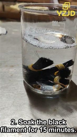 Black Filament Color fading test— Our company control well of the black filament quality #factory