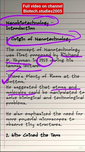 Nanotechnology Origin #biotechnology