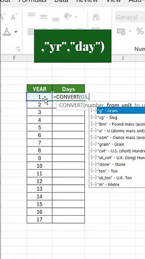 Convert year into days #excel #exceltips #spreadsheet #microsoft