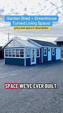 Garden Shed + Greenhouse Combo is Three Buildings in One!