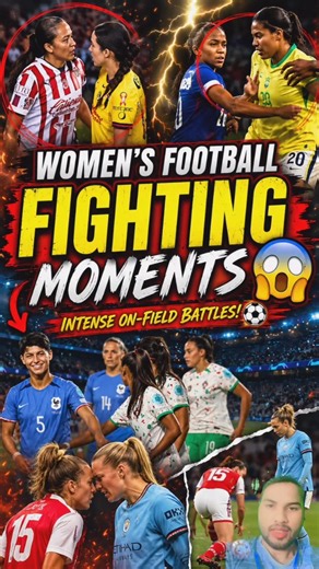 Women's Football Fights Compilation 🔥 Crazy Clash Moments #football #sports #sports