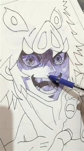 inosuke face part by vishalartsyt#shorts #ytshorts @vishalartsyt