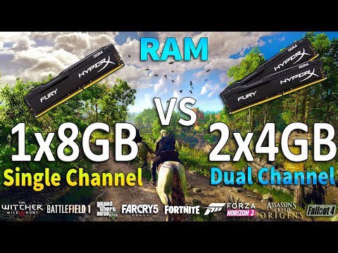 2x4Gb vs 1x8Gb RAM Test in 8 Games