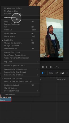 Fix Your Laggy Timeline With Render in Place #davinciresolve #editing #tutorial