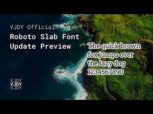 Roboto Slab Font Update Preview