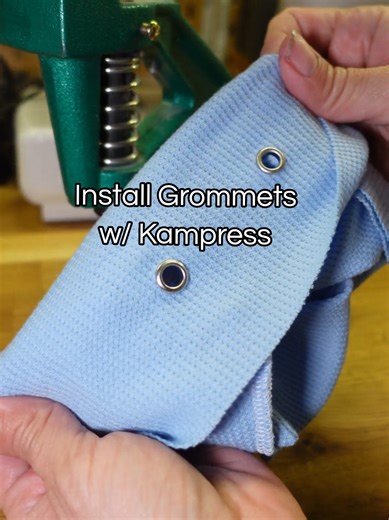 Installing Grommets using my KamPress #sewingtiktok #tablepress @Judy KAMsnaps
